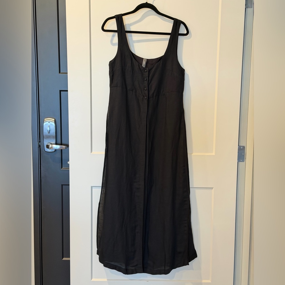 Anthropologie Sleeveless Flyaway Linen Tunic Vest Maxi Top